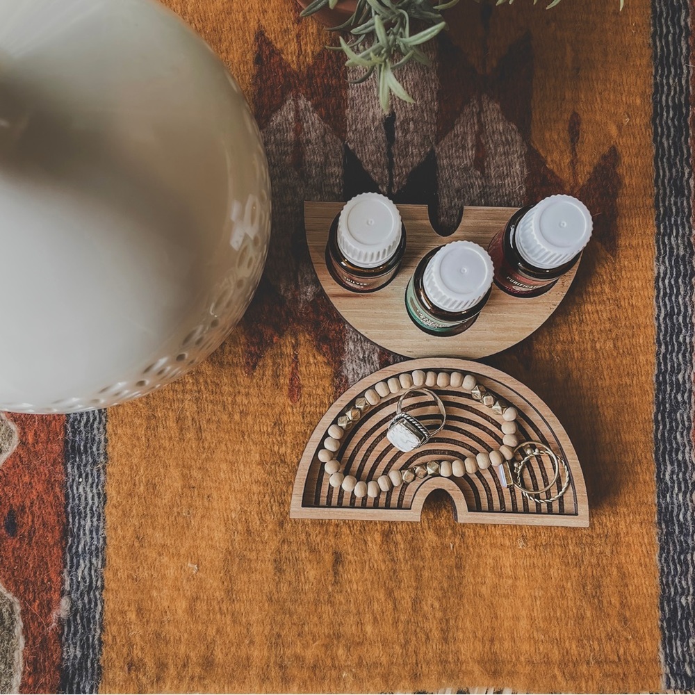 Essential Oil Display Stand/Tray, in hickory